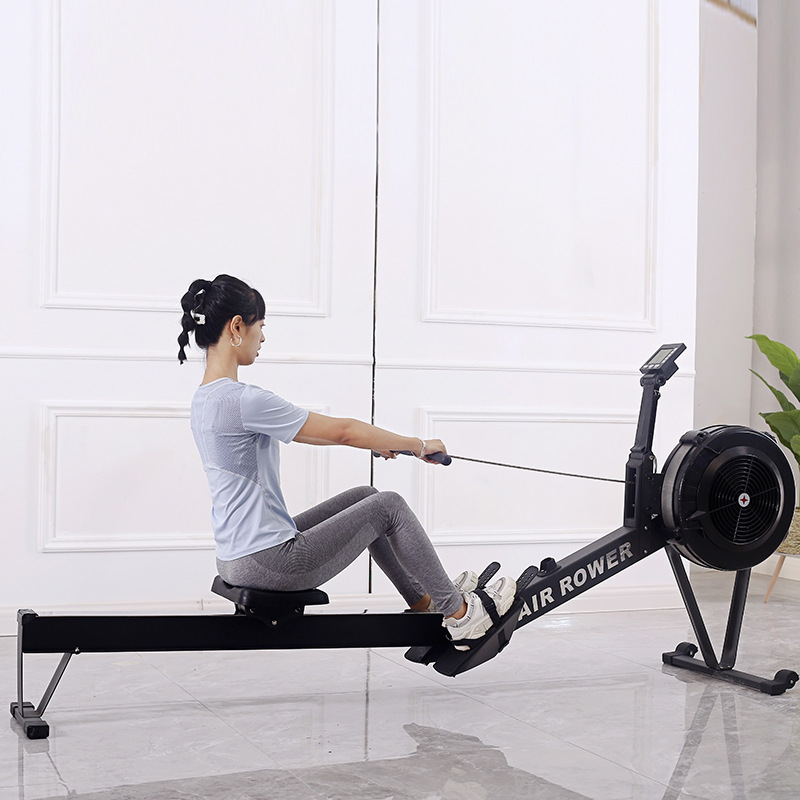 All Steel Foldable Wind Resistance Rowing Machine Professional Household Body-building Air Rower · v2